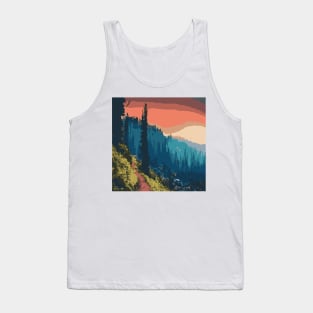 Serene Wilderness I Mountains Trees landscape Tank Top